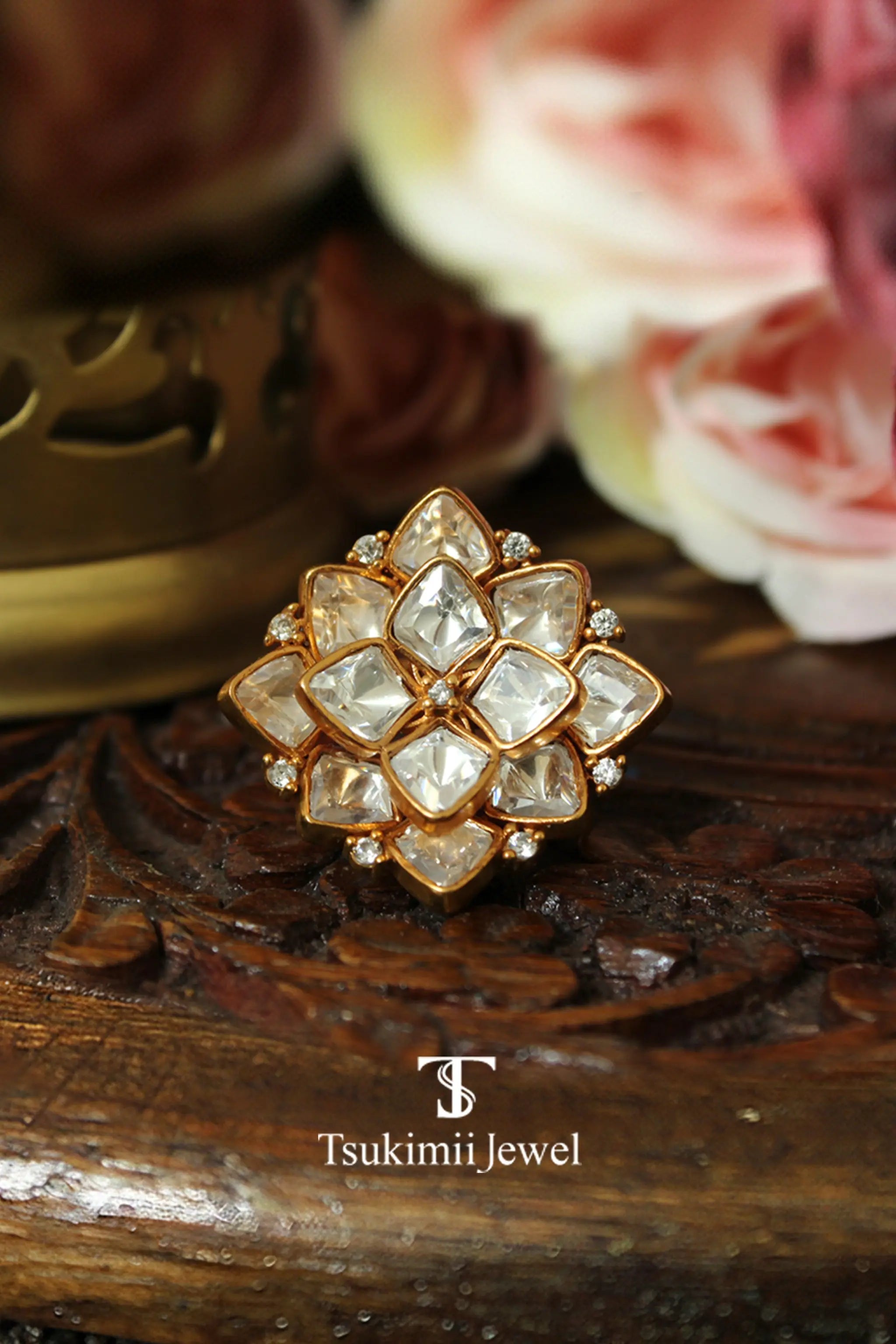 Ethnic statement ring suitable for festive wear