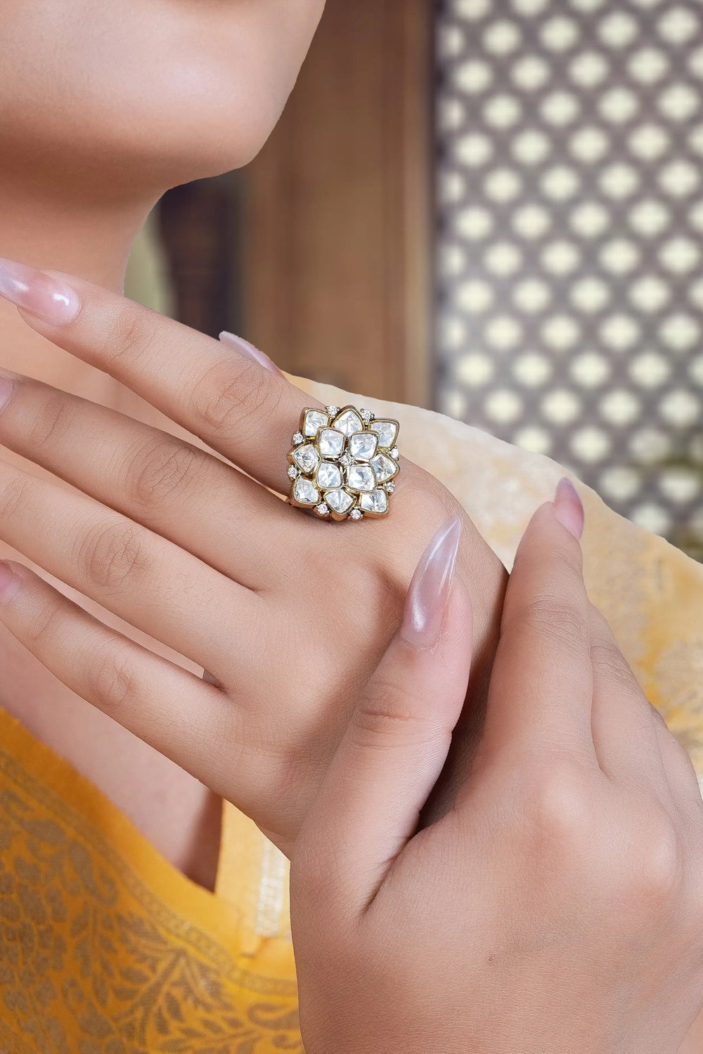 Padma Polki Ring by Tsukimii Jewel