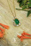 Pallavi Polki Pendant Set