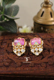 Minimal ethnic stud earrings inspired by Indian craftsmanship