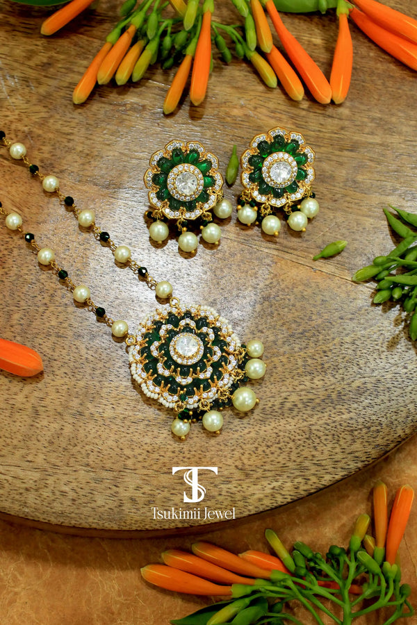 Pushpika Jadau Pendant Set