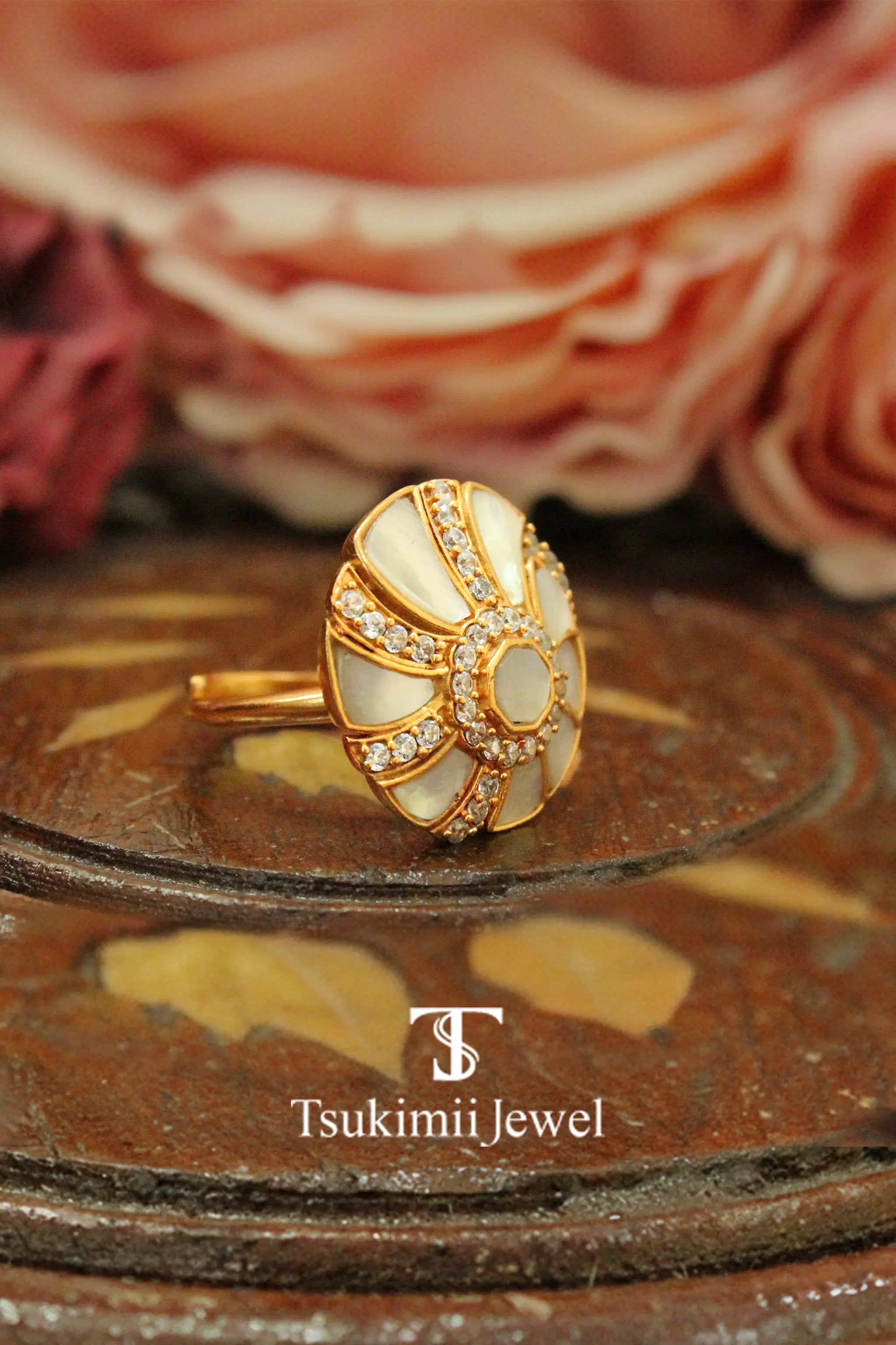 Handcrafted ethnic ring inspired by heritage jewellery design