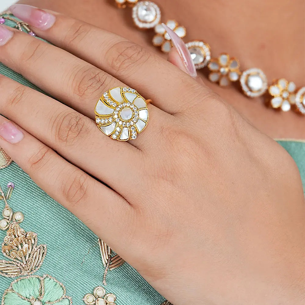 Elegant Indian ring suitable for festive and wedding wear