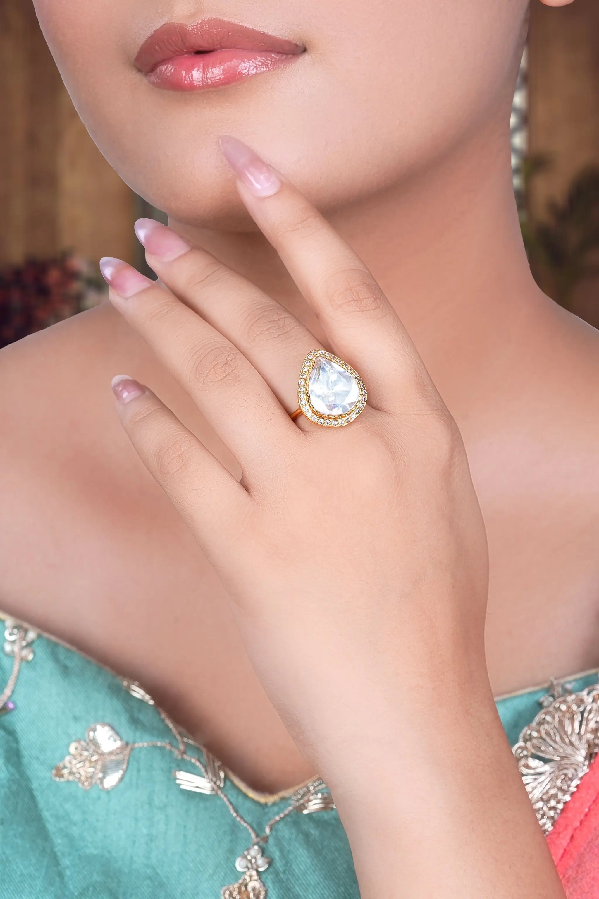 Handcrafted statement ring inspired by antique jewellery styles