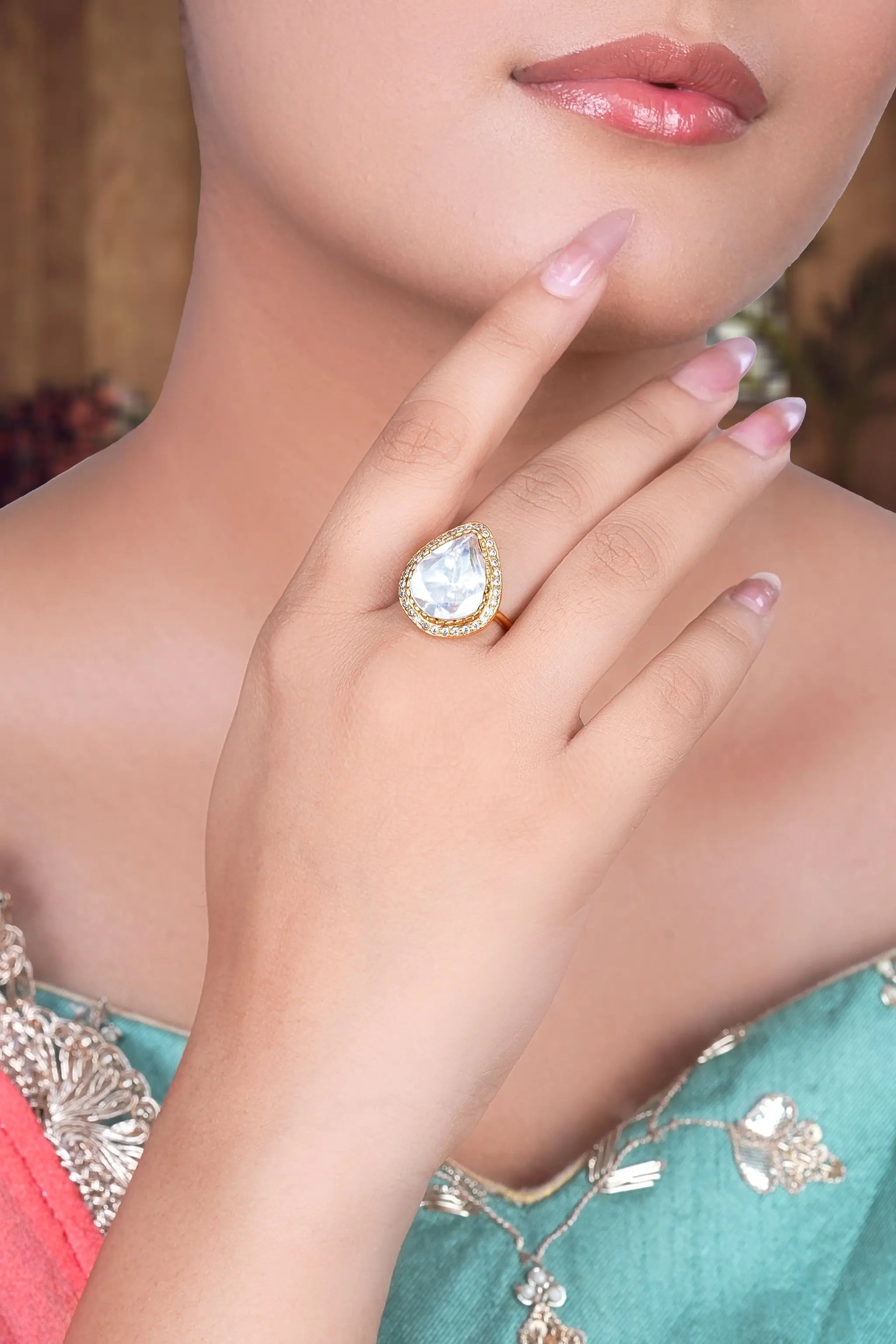 Elegant Indian ring designed for cultural and festive occasions