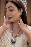 Gold plated polki pendant set inspired by heritage jewellery