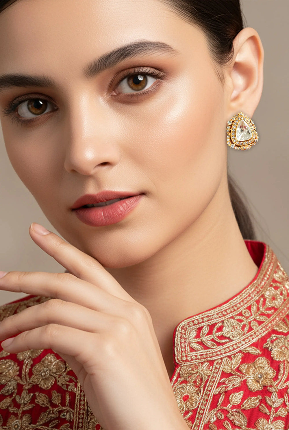 Minimal ethnic earring tops reflecting classic craftsmanship