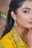 Statement kundan danglers designed for weddings and festive occasions