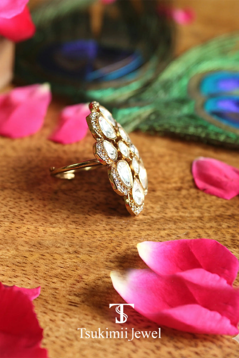 Aabroo Polki Ring alternate view