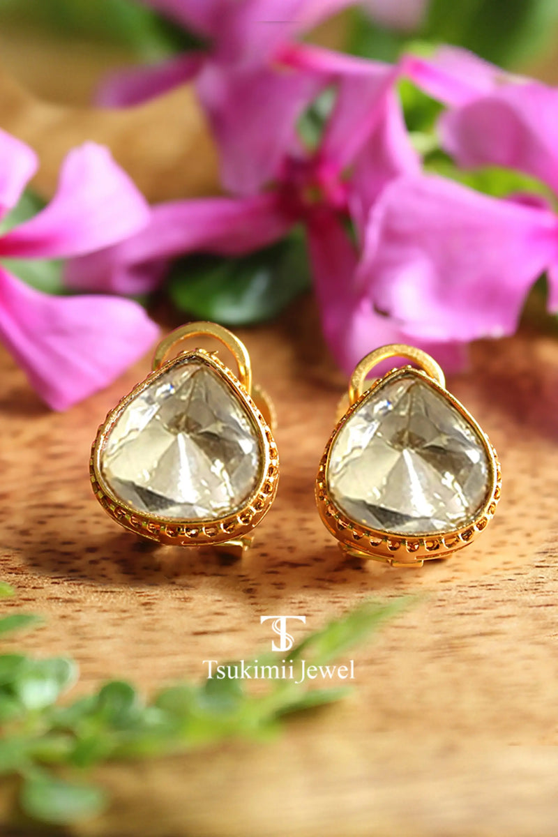 Aparna Mossanite Polki Earrings alternate view