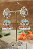 Muktanjali Mossanite Polki Jhumka Earrings