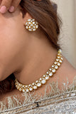 Kanakriti Mossanite Polki Necklace Set