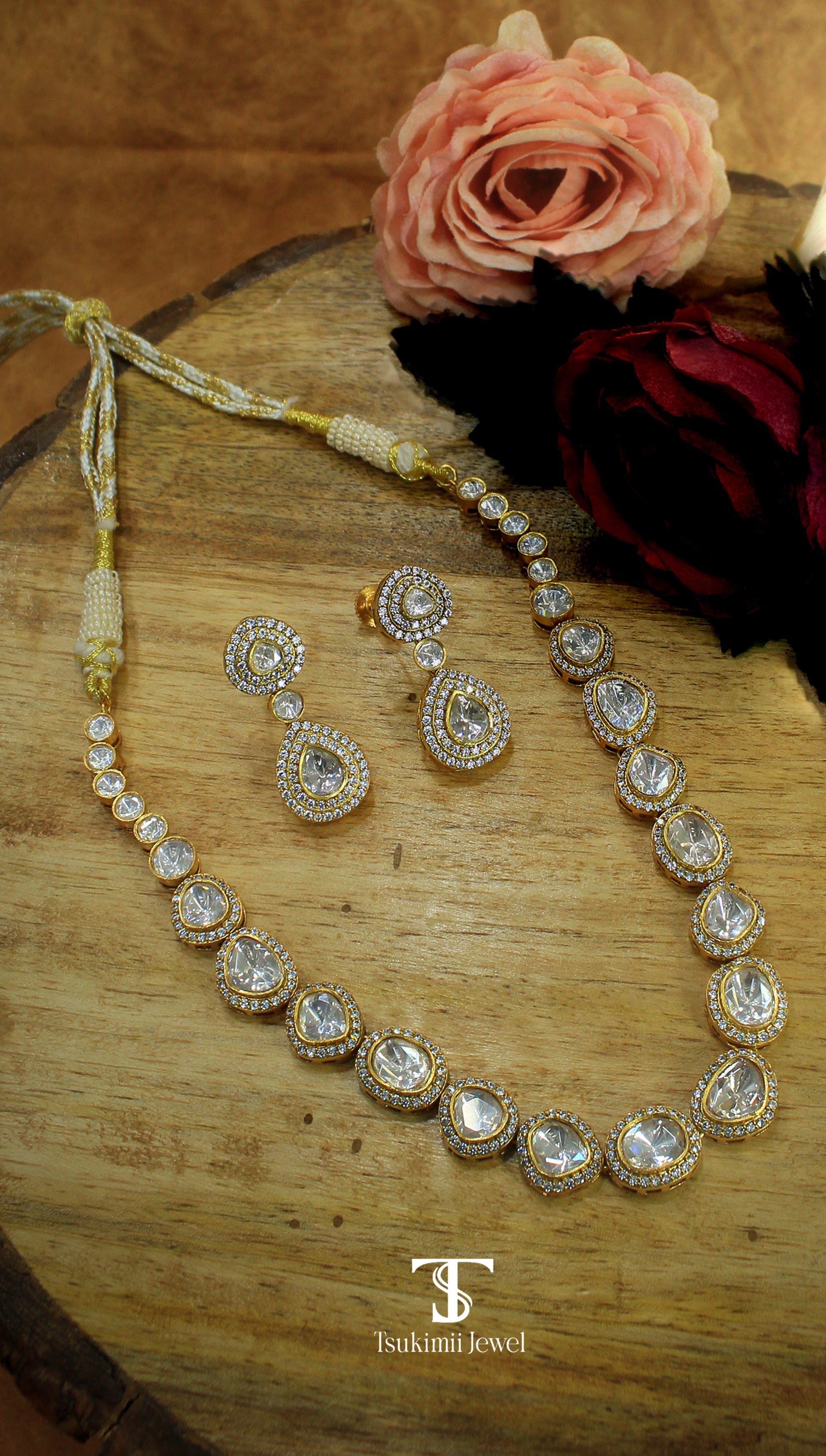 Mahika Polki Necklace Set
