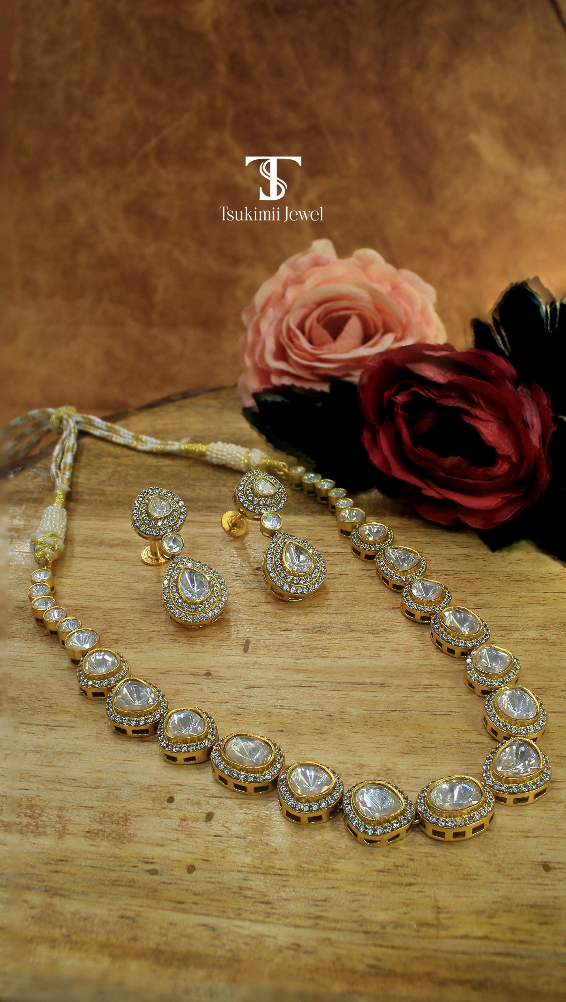Mahika Polki Necklace Set