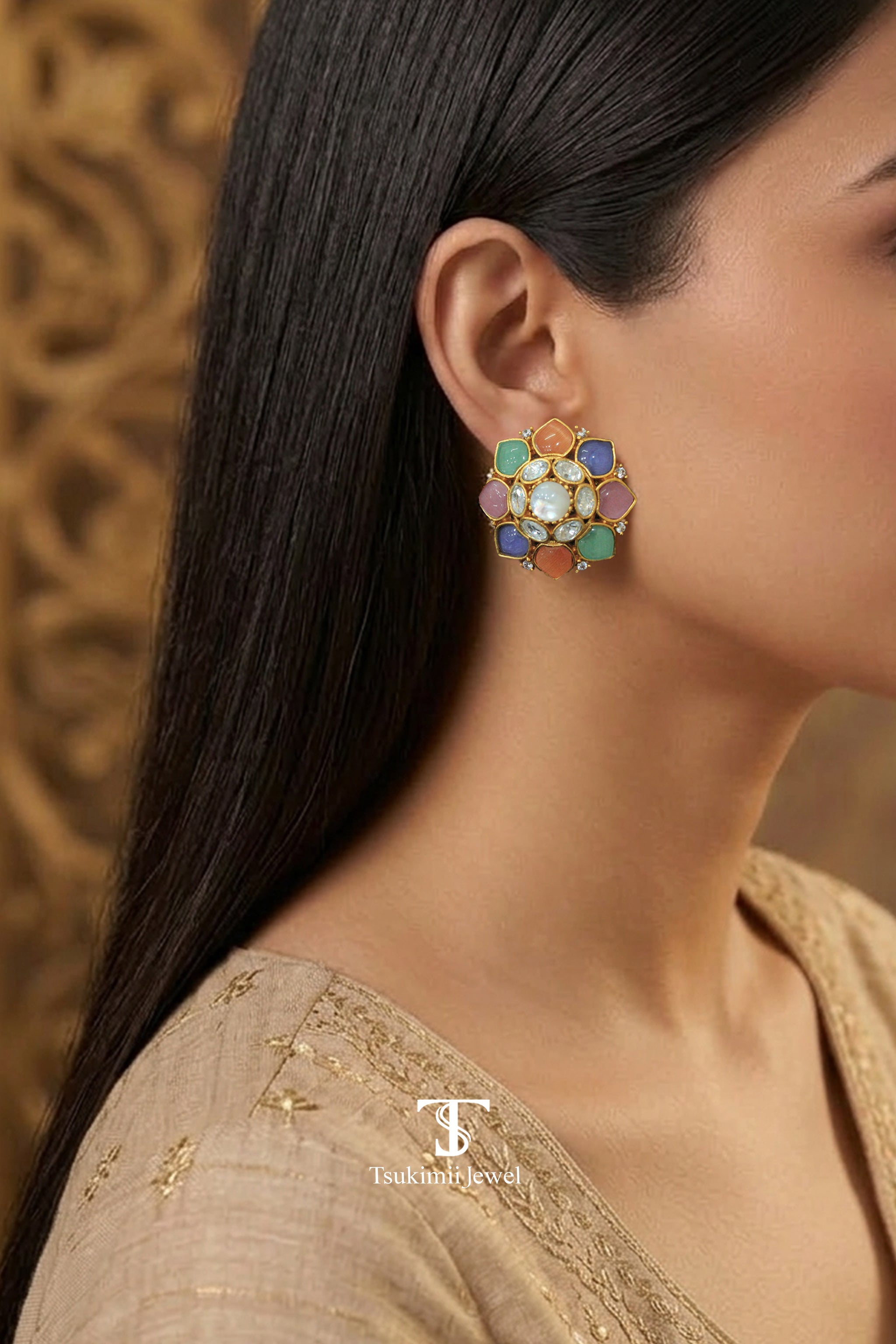 Rangmahal Jadau Earrings