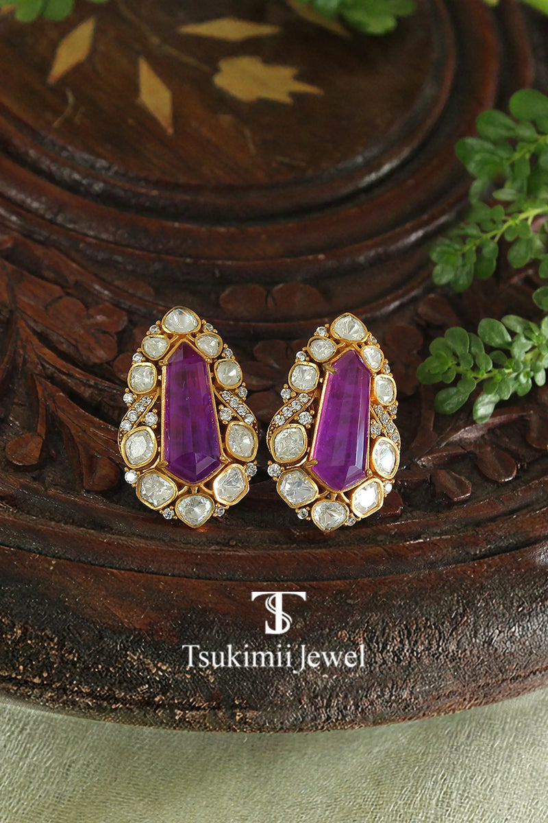 Handcrafted ethnic earring tops inspired by classic motifs