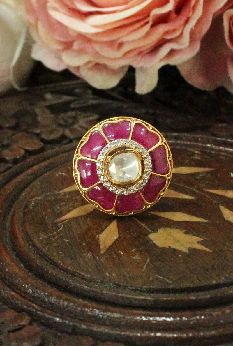 Traditional Indian ring with elegant handcrafted design