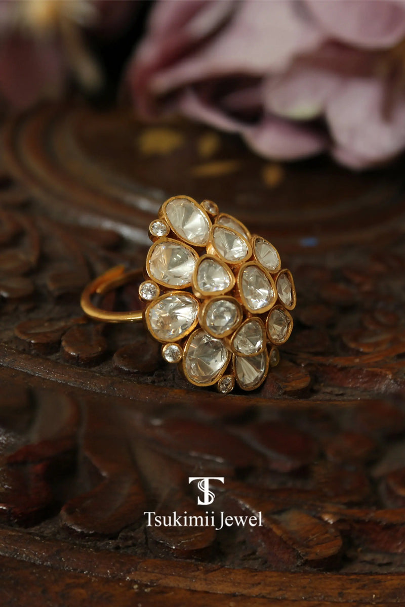 Handcrafted ethnic ring inspired by royal Indian aesthetics