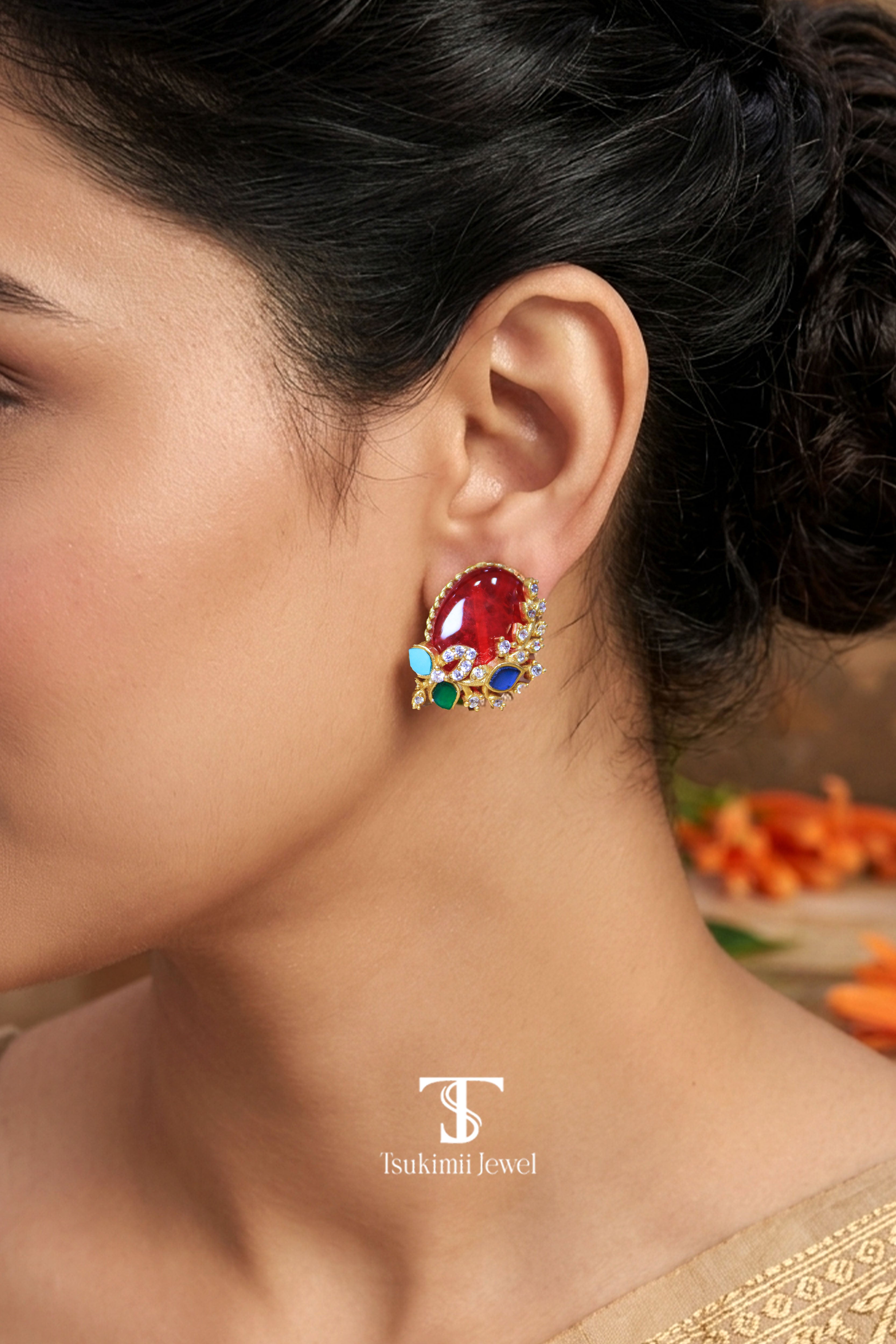 Aarunya Navratna Earrings
