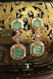 Elegant kundan dangler earrings with bold traditional Indian silhouette
